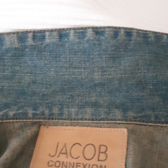 Jacob Connexion Denim Jacket Zip Up Super Cute - Picture 10 of 11